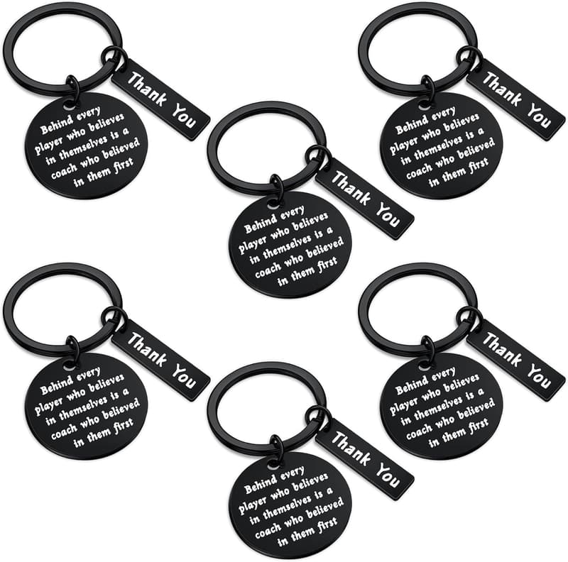 Coach Appreciation Keychain Set for Sports Coaches