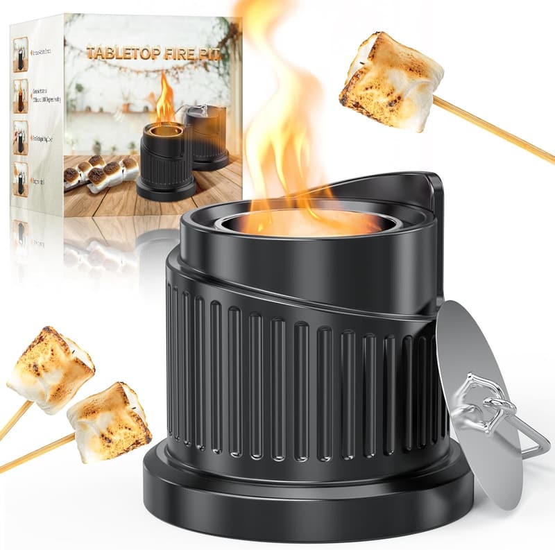 Valentine's Day Smokeless Tabletop Fire Pit - Heat-Resistant Ceramic