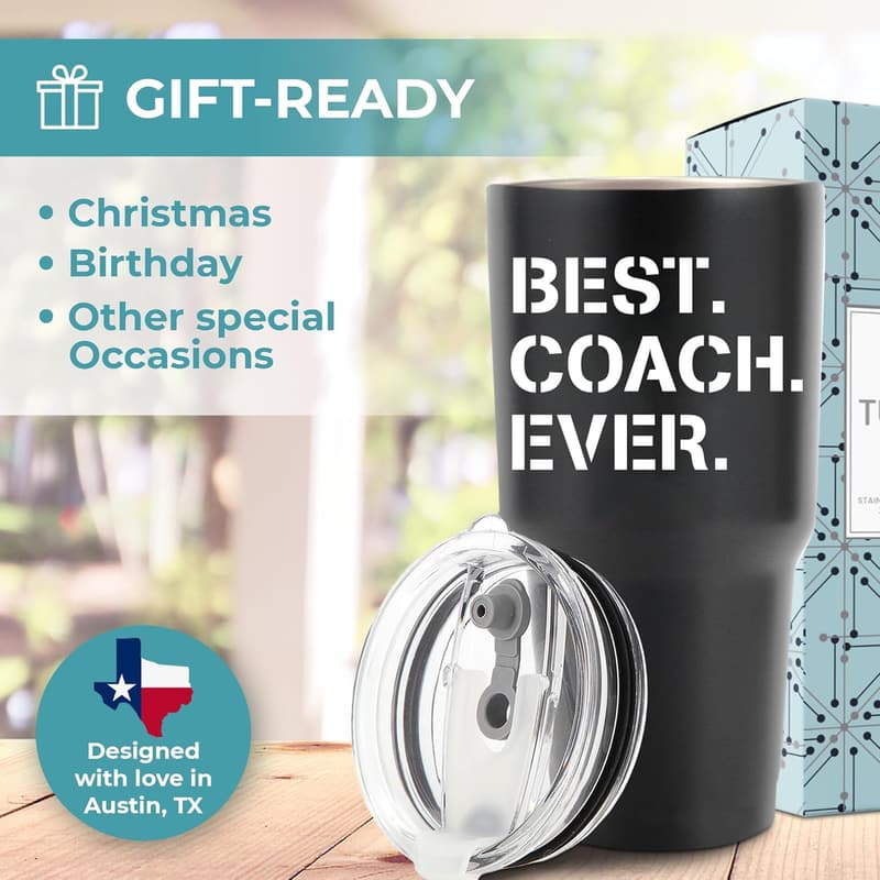 Coach Appreciation Tumbler 30oz - Perfect Gift for Men