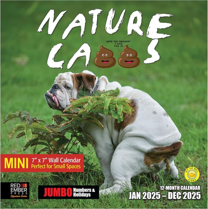 2025 Nature Calls Mini Wall Calendar - Funny Gift for Friends