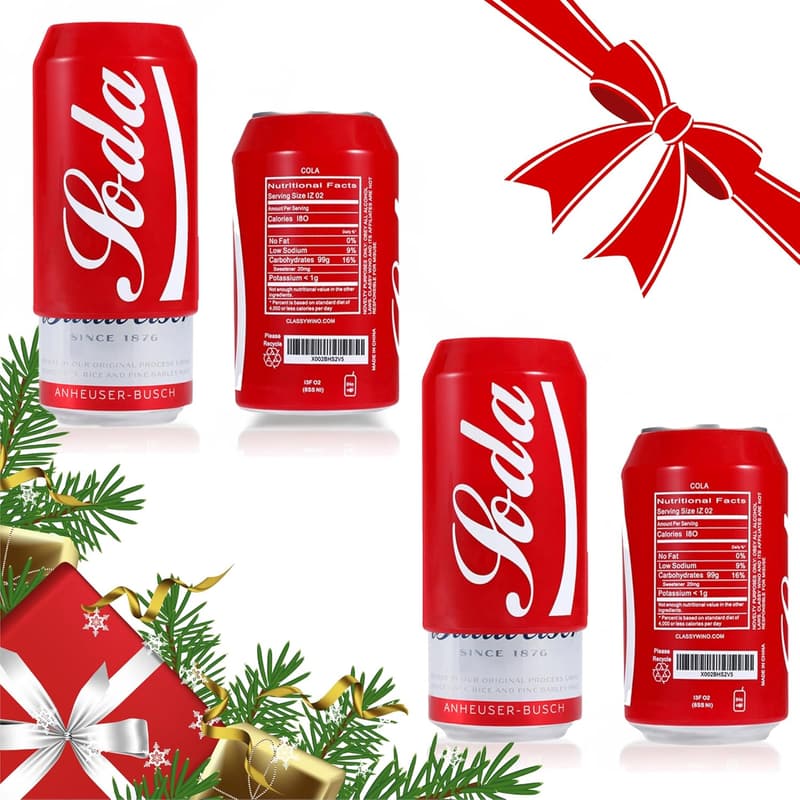 Funny Beer Can Sleeves - Disguise Drinks for Parties (4 Pack)