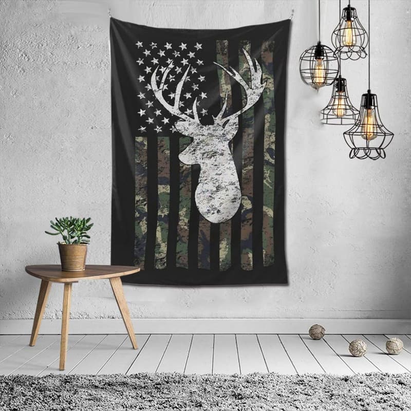 Deer Camo Tapestry Blanket for Living Room & Bedroom Decor