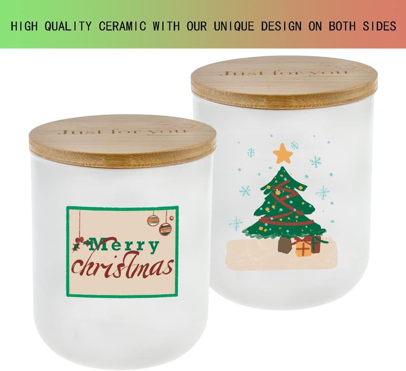 Christmas Scented Candles - Handmade Ceramic Jar 11.5oz