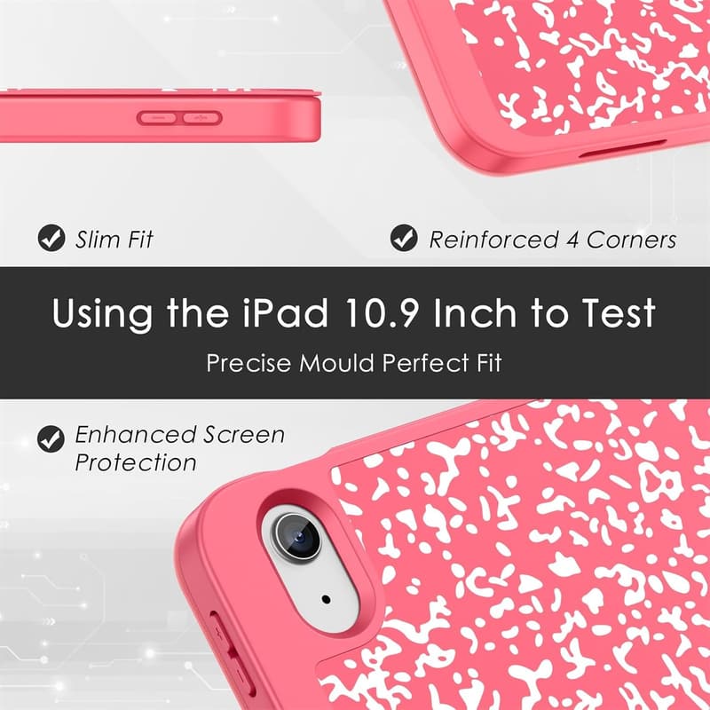 iPad 11th & 10th Gen Case with Pencil Holder, Shockproof