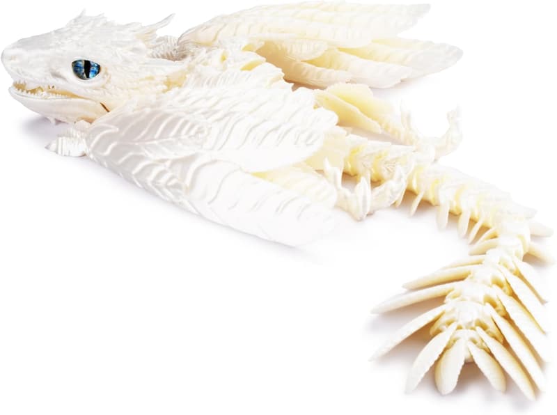 Frostscale 3D Printed Articulated Dragon Desktop Pet