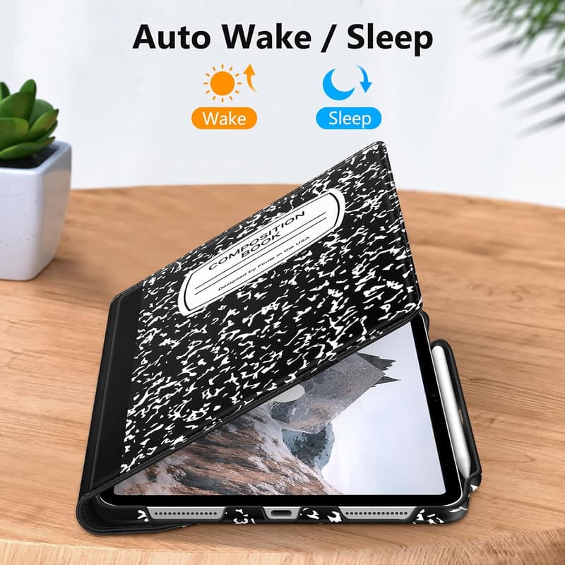 iPad Protective Case with 360° Rotation and Pencil Holder
