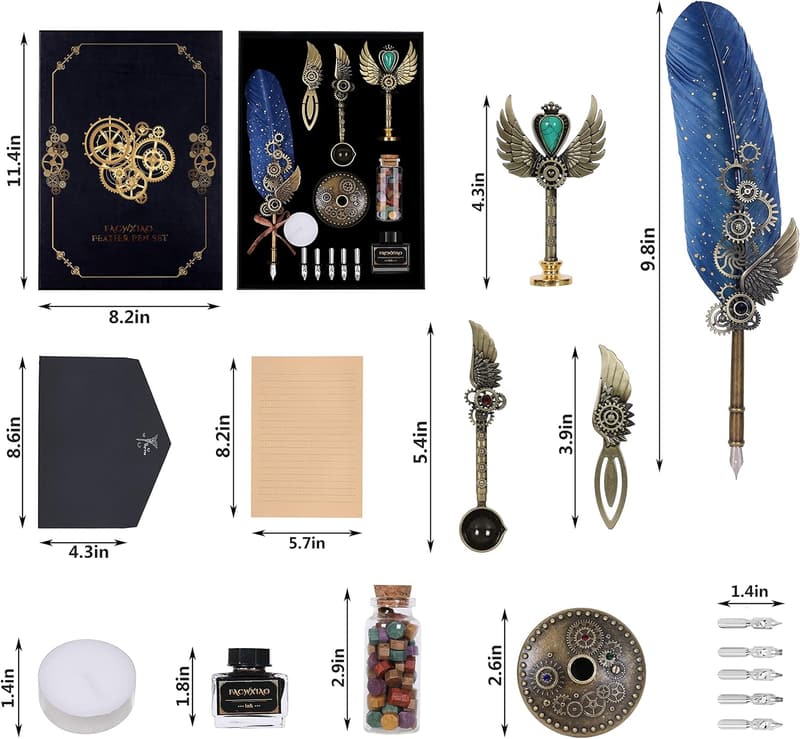 Feather Quill Pen and Ink Set - Perfect Gift for Calligraphy Lovers