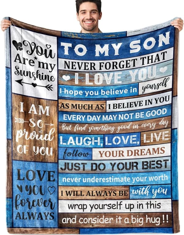Son's Birthday Gift - Soft Fleece Blanket (60