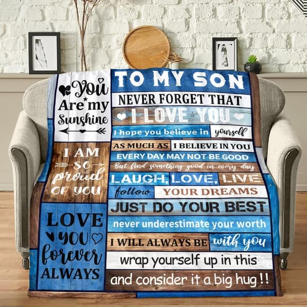 Son's Birthday Gift - Soft Fleece Blanket (60
