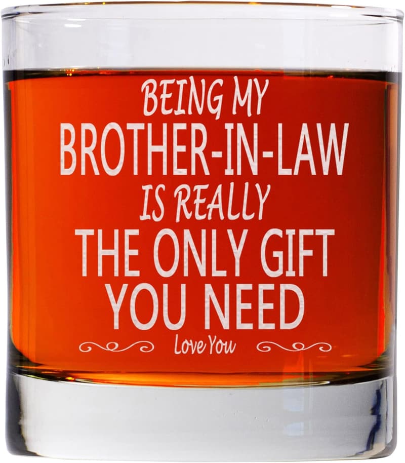 Big Brother Bourbon Rocks Glass - 11oz Gift for Brother