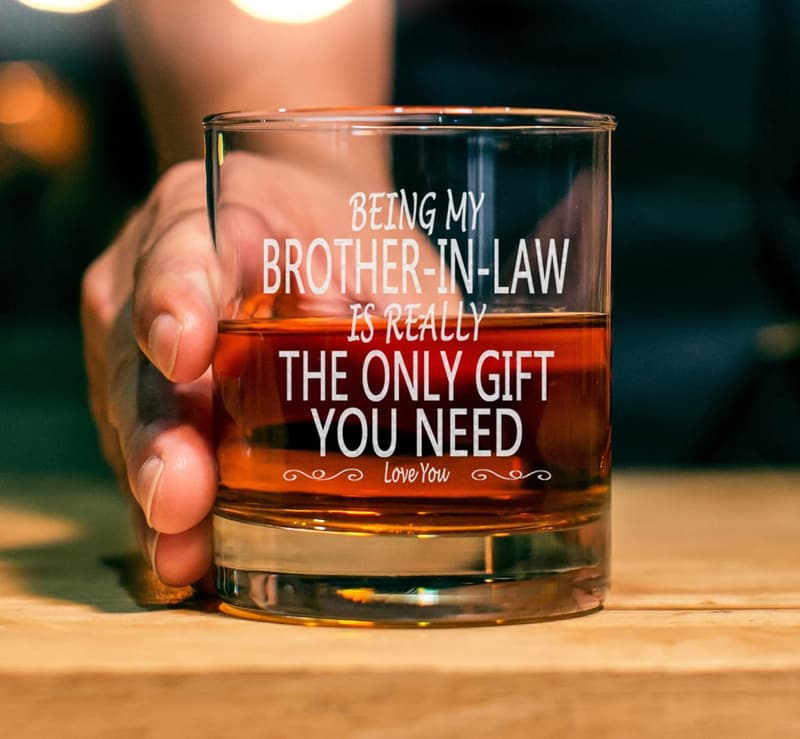Big Brother Bourbon Rocks Glass - 11oz Gift for Brother