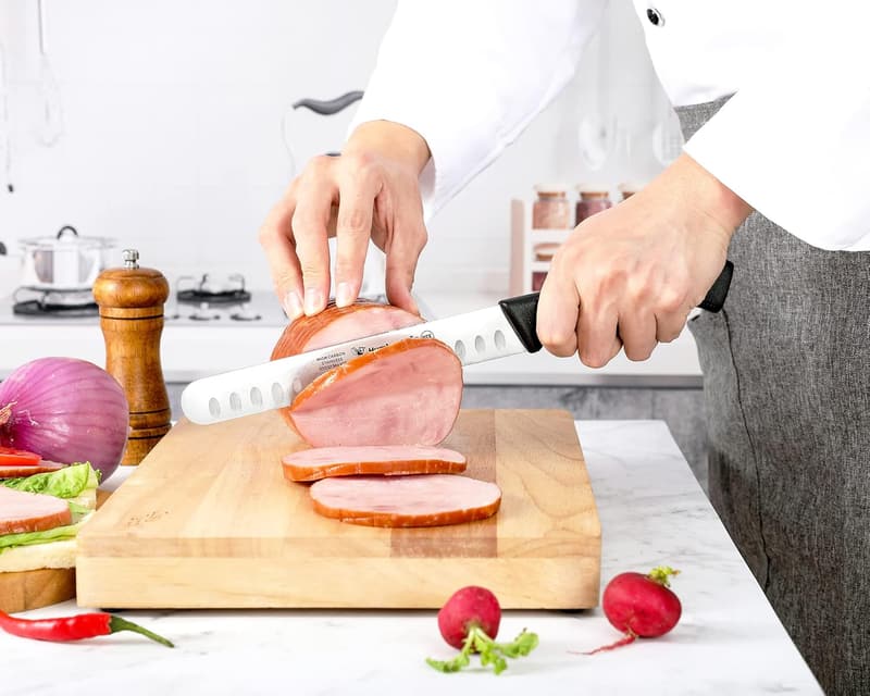 8-Inch Granton Edge Carving Knife for Meat Slicing