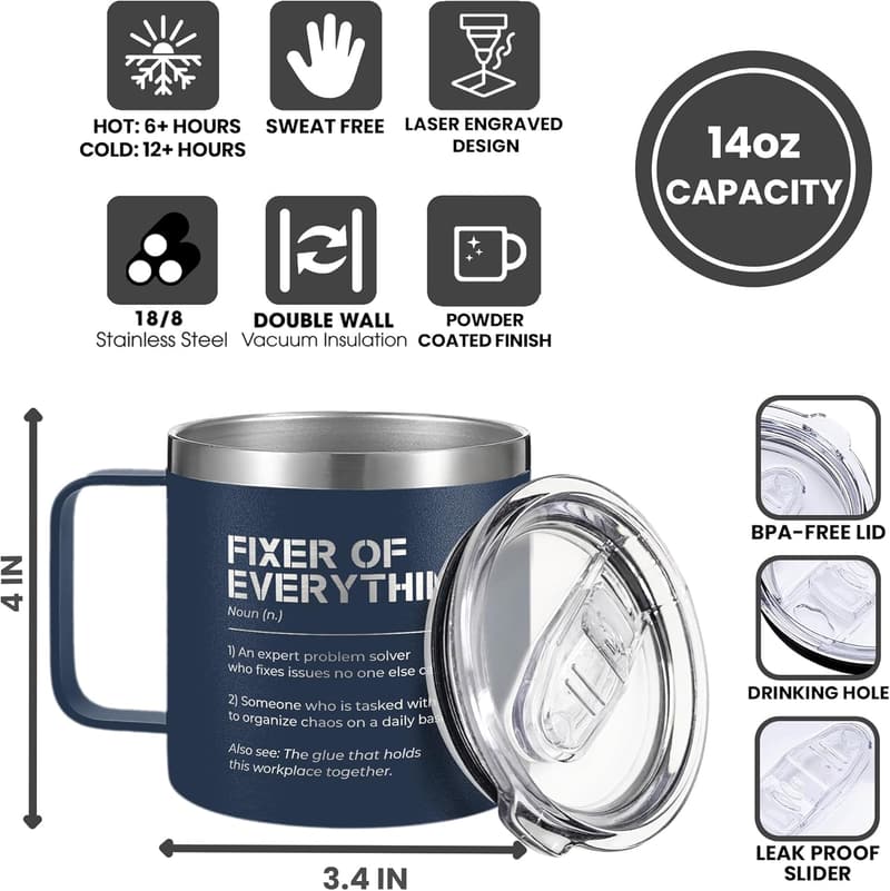 Office Mentor Gift - 14 Oz Stainless Steel Coffee Mug