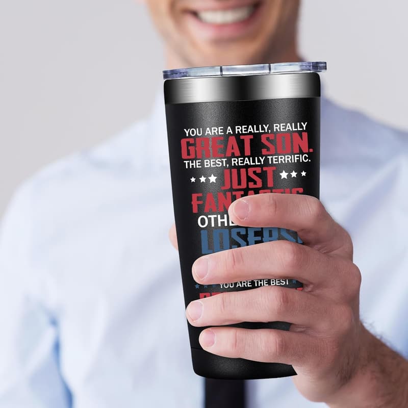 Father's Day Tumbler 20 oz for Adult Sons - Best Son Ever
