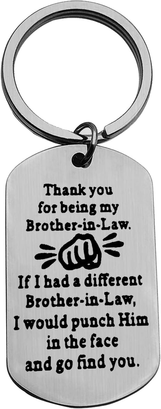 Thank You Brother-in-Law Keychain - Perfect Gift for Any Occasion