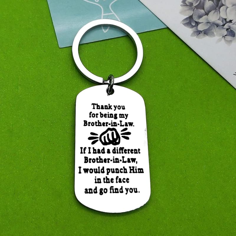 Thank You Brother-in-Law Keychain - Perfect Gift for Any Occasion