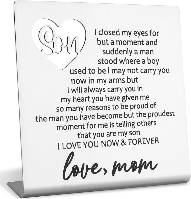 Birthday Gift Desk Sign for Son - Cool Decorative Keepsake