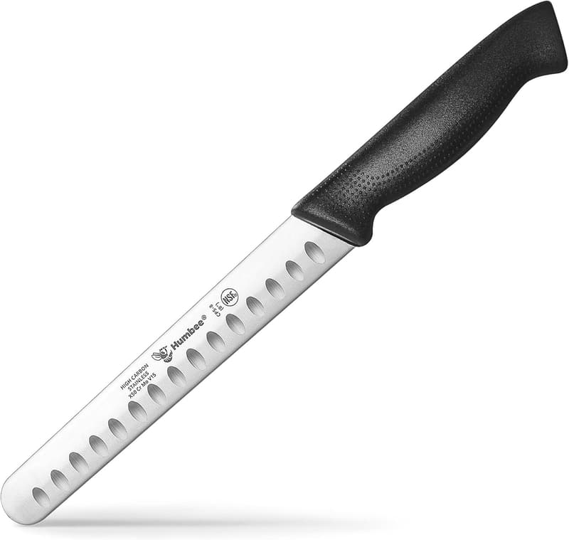 8-Inch Granton Edge Carving Knife for Meat Slicing