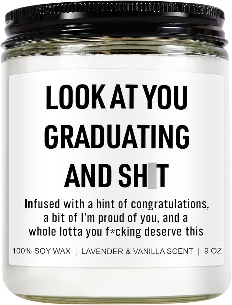 2025 Graduation Funny Candle - 9 oz Gift for Her & Him