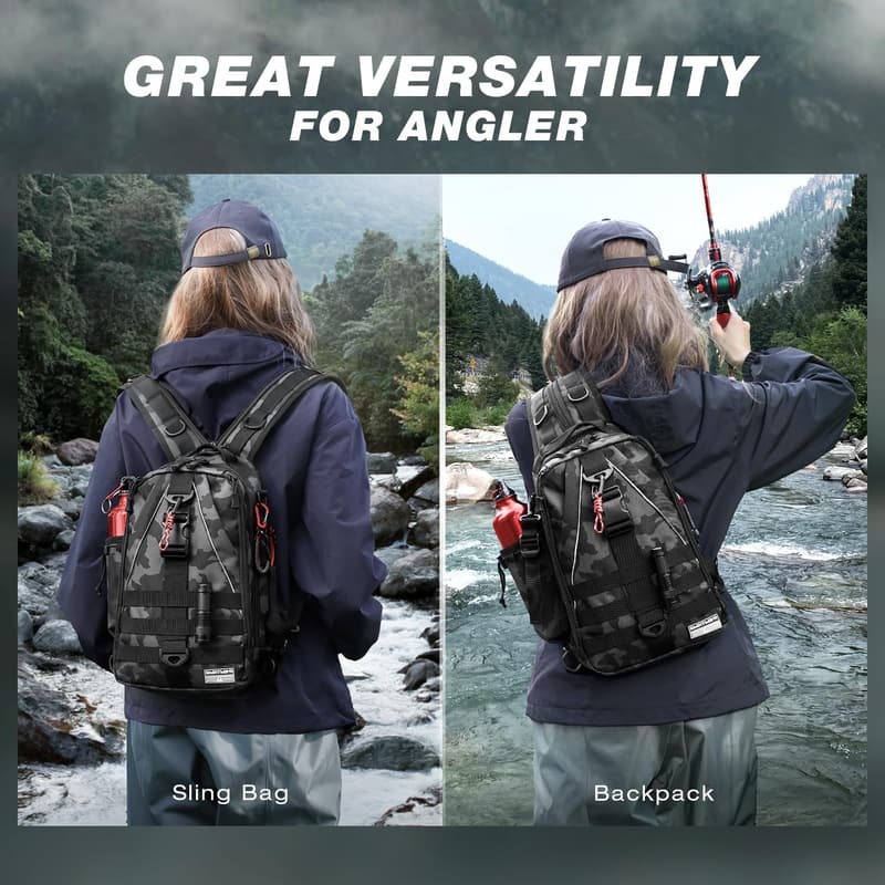 Ghosthorn Fishing Backpack with Rod Holder for Men & Women