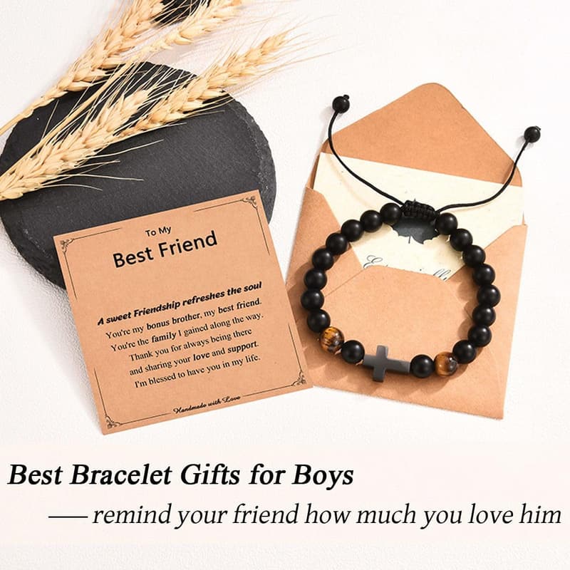 Easter Cross Bracelet Gift for Boys - Baptism & Christening