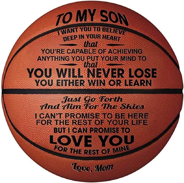 Personalized Engraved Basketball Gift for Son or Grandson