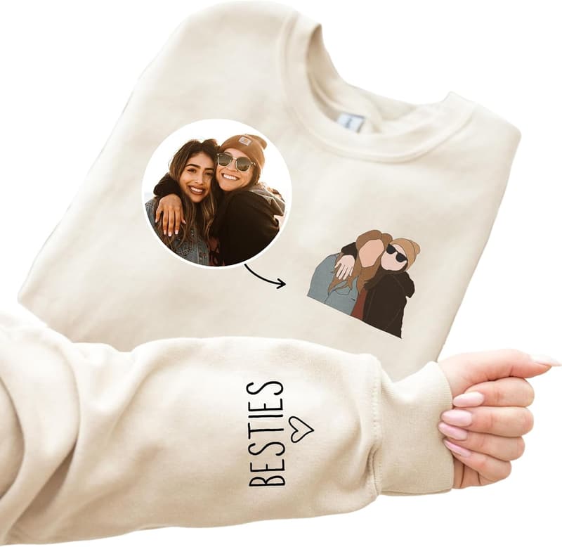 Personalized Besties Sweatshirt for Sisters & Friends