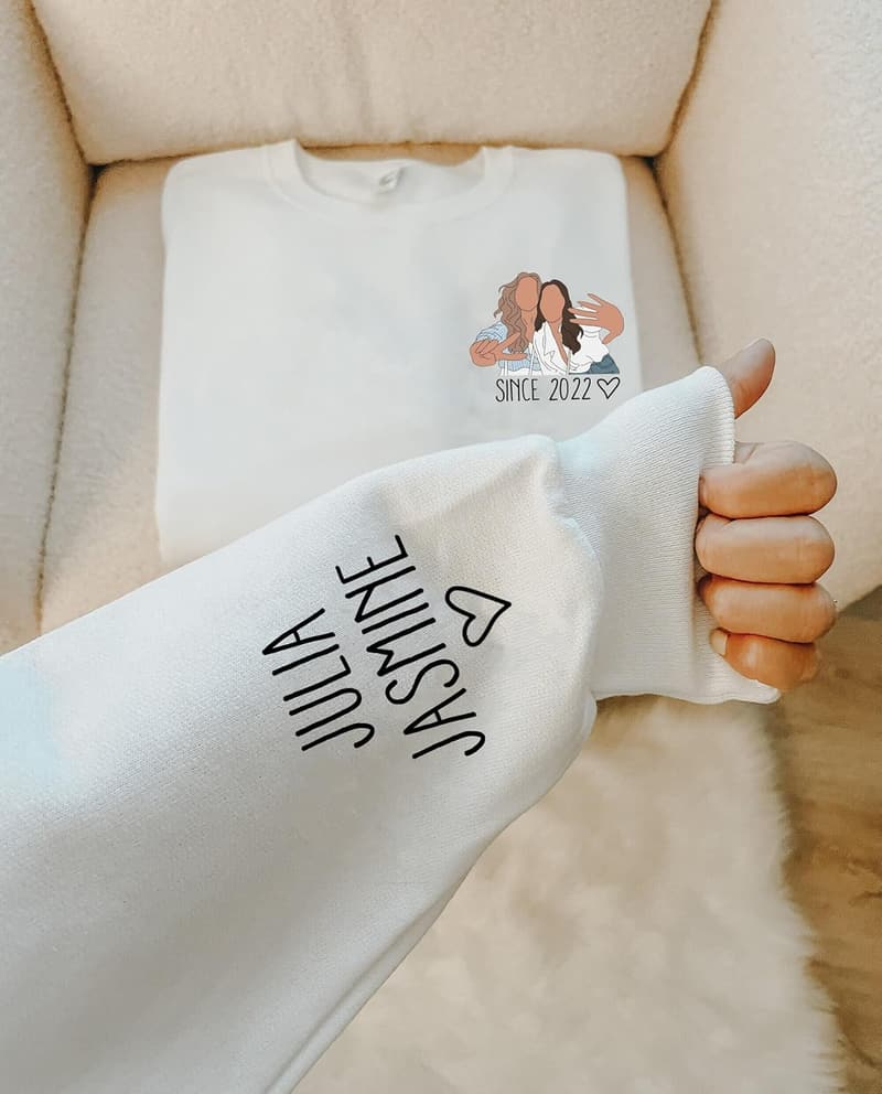 Personalized Besties Sweatshirt for Sisters & Friends