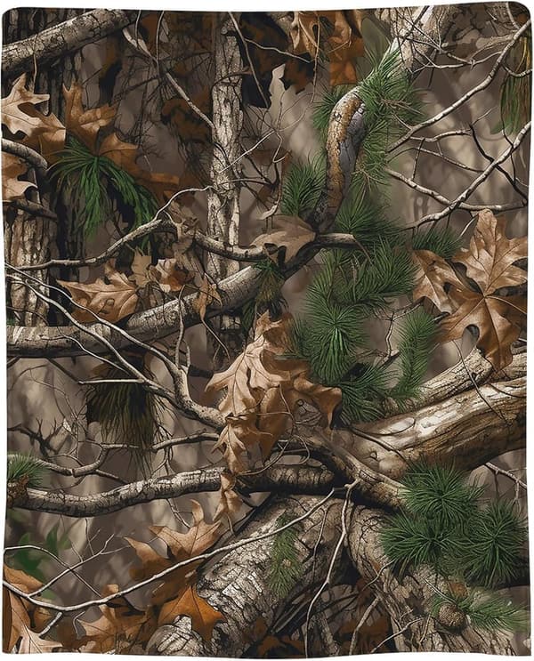 Hunting Gifts for Him: Camo Throw Blanket, 50