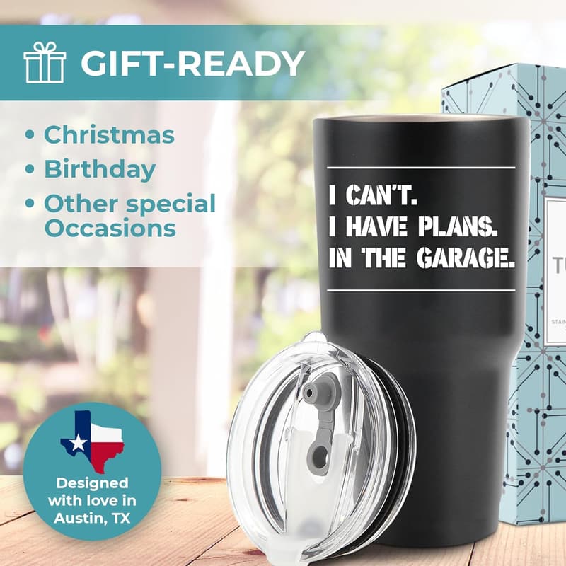 Funny 30oz Garage Tumbler - Unique Gifts for Dad