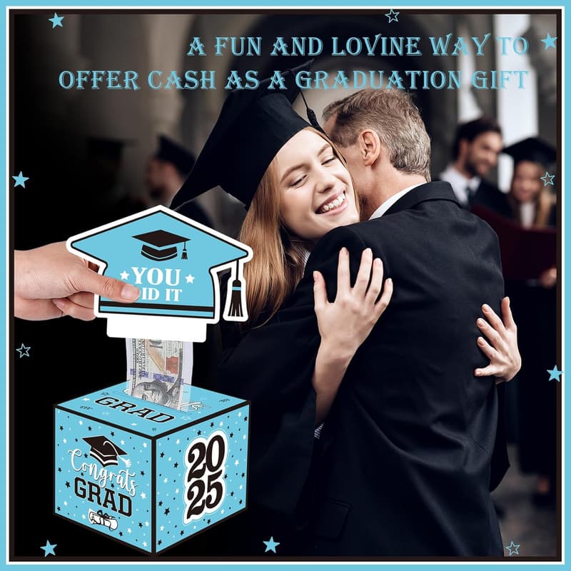 Funny Graduation Money Box with Pull Out Card for Grads
