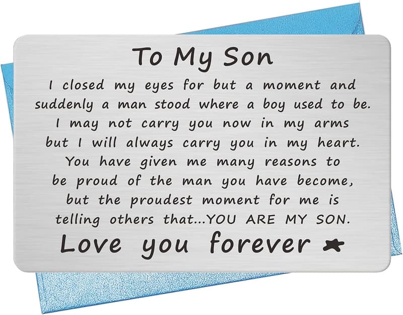 To My Son Wallet Card - Inspirational Gift for Birthday/Fathers Day