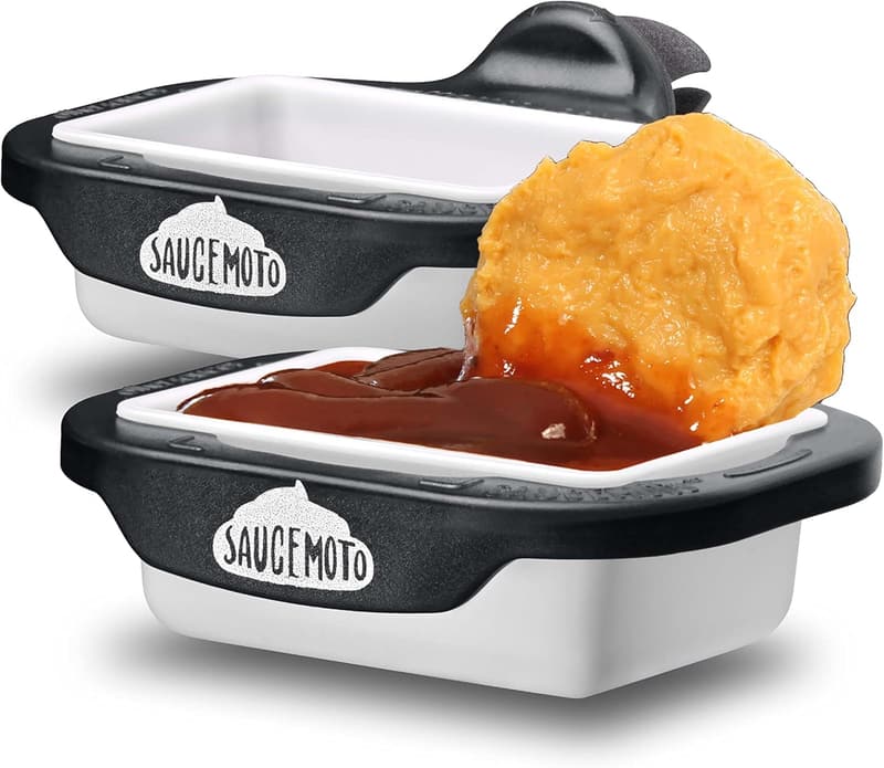 Dip Clip Sauce Holder for Cars | 2 Pack, Black