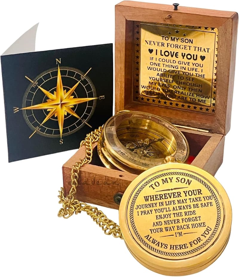 Graduation Compass Gift for Son from Mom and Dad, 2