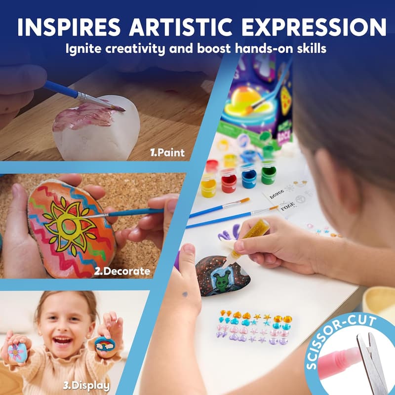 Glow in the Dark Rock Painting Kit for Kids Ages 6-12