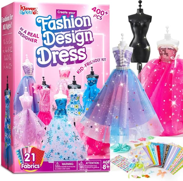 DIY Fashion Design Craft Kit for Girls Aged 8-12 - 400+ PCS