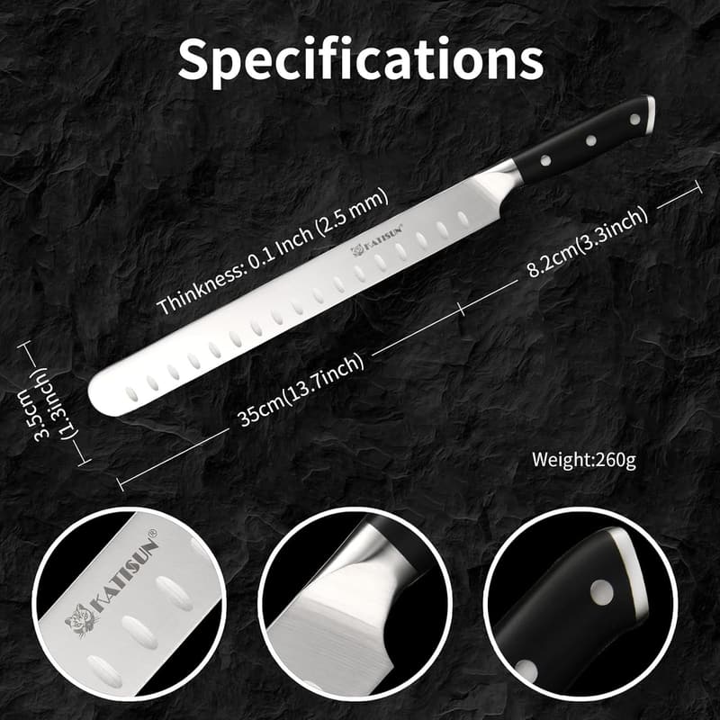 13-Inch Stainless Steel Carving Knife with Ergonomic Handle