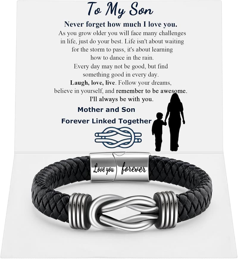 Infinity Knot Leather Bracelet for Men - Birthday & Anniversary Gift
