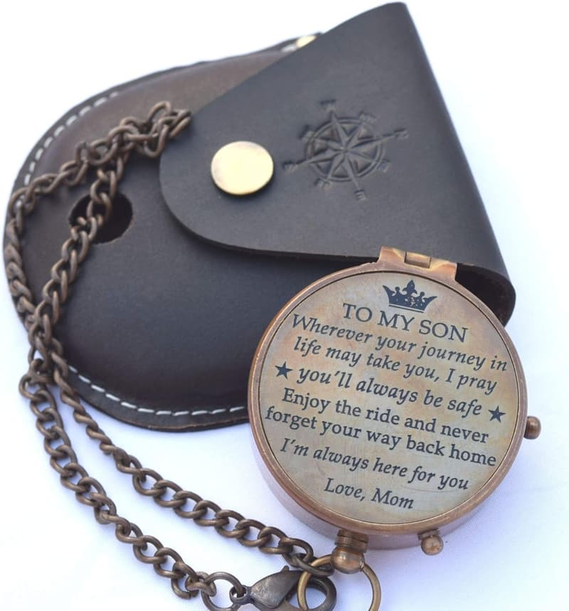 Mom to Son Compass - Graduation & Birthday Gift from Mom