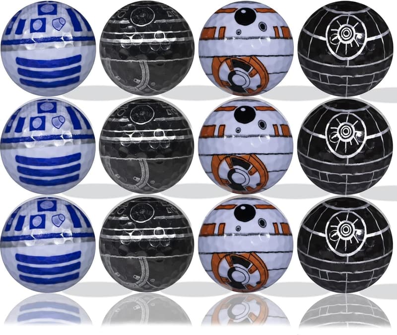 Star Wars Golf Balls Set – R2-D2, BB8, BB9E (12 Pack)