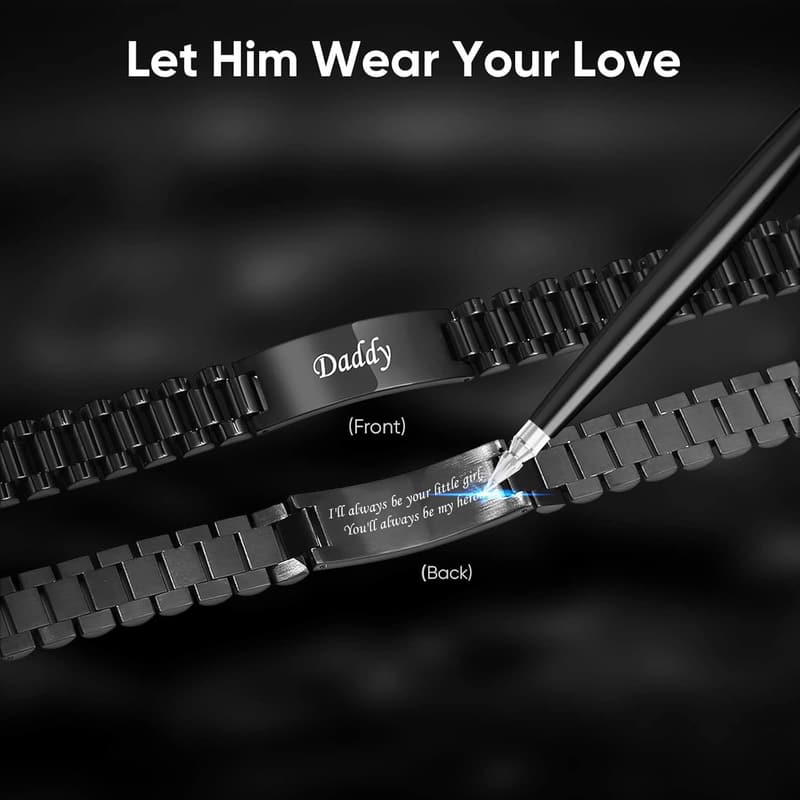 Personalized Stainless Steel Watch Band for Men