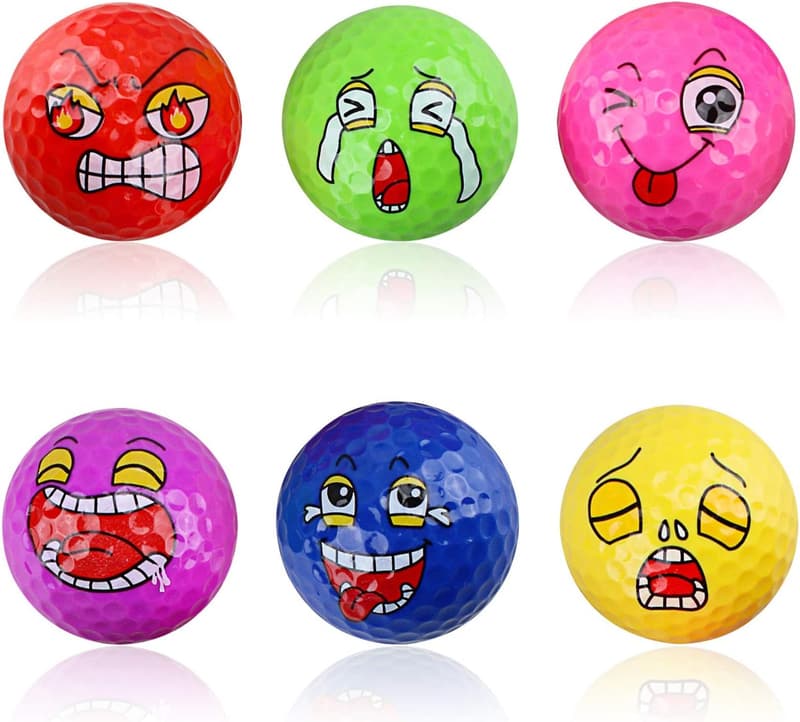 Novelty Colored Golf Balls - 6-Pack Fun Gifts for All