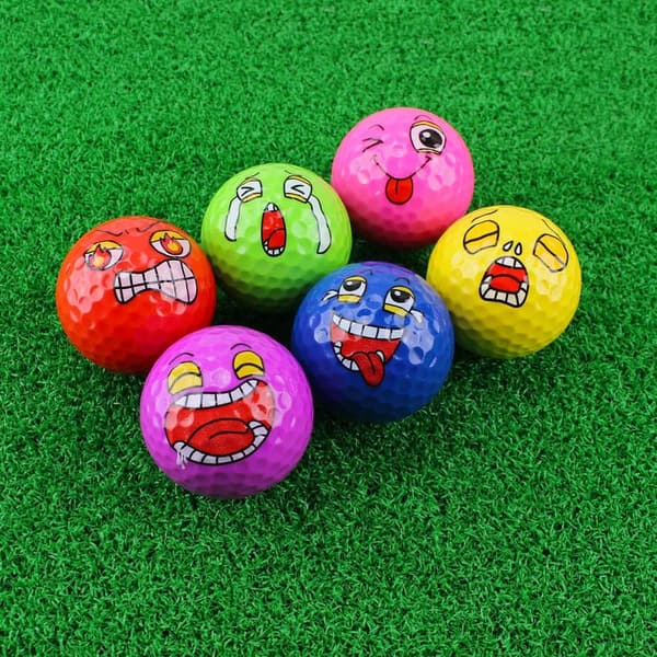 Novelty Colored Golf Balls - 6-Pack Fun Gifts for All