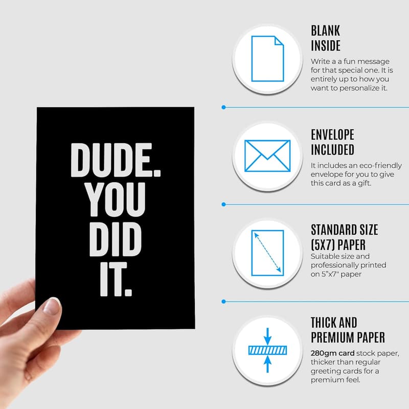Graduation Card for Him | Funny Congratulations for Brothers & Friends