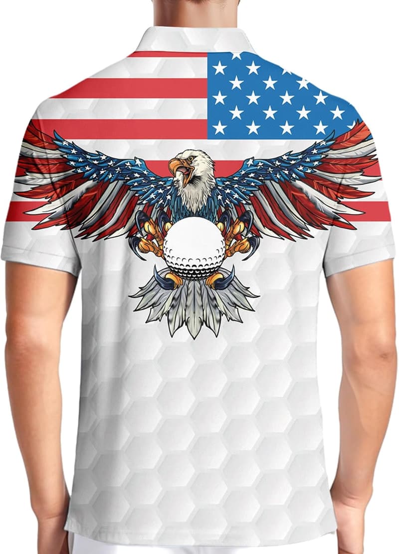 Men's Performance Golf Polo Shirt - Moisture Wicking Graphic Print