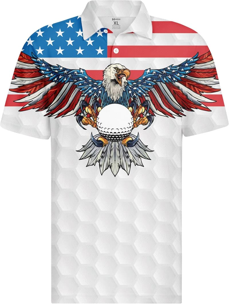 Men's Performance Golf Polo Shirt - Moisture Wicking Graphic Print