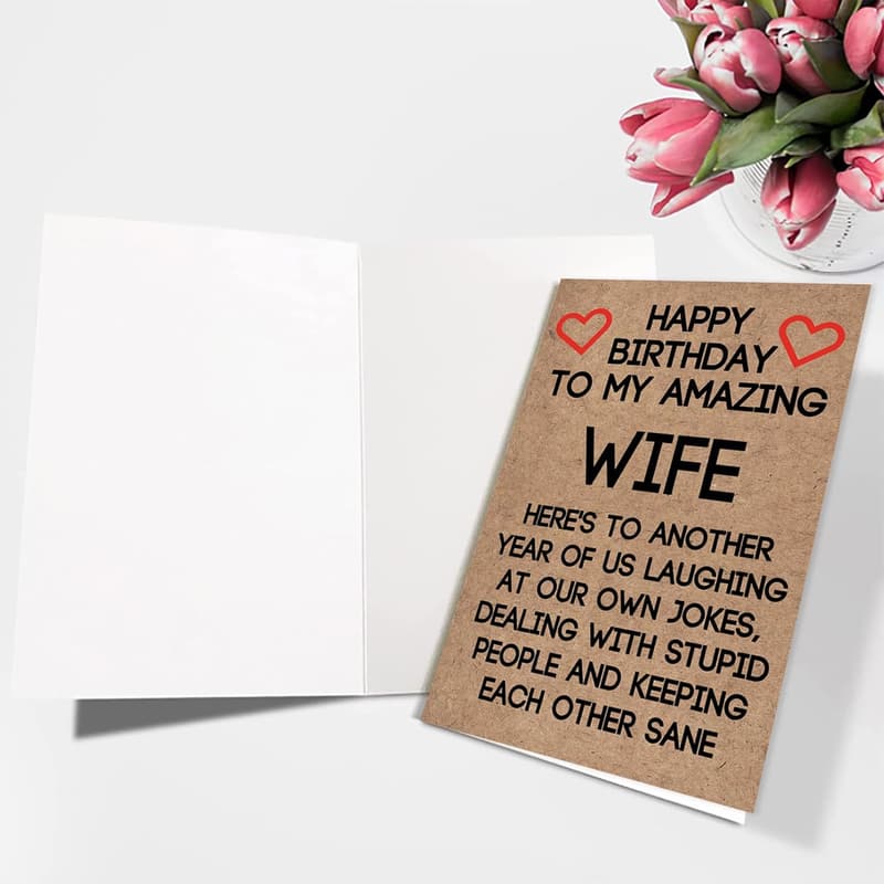 Humorous Birthday Card for Wife from Husband
