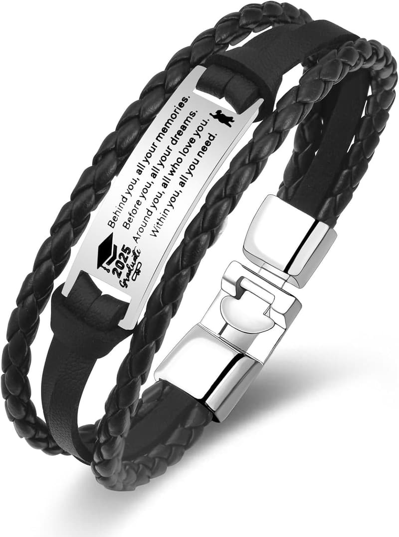 2025 Graduation Gift: Stainless Steel Bracelet for Him