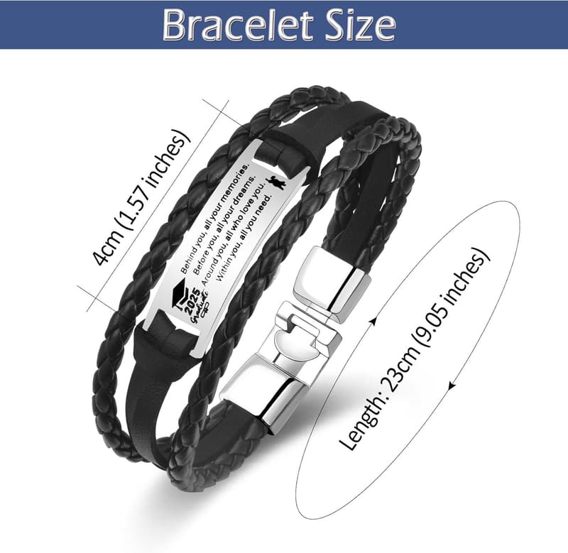 2025 Graduation Gift: Stainless Steel Bracelet for Him