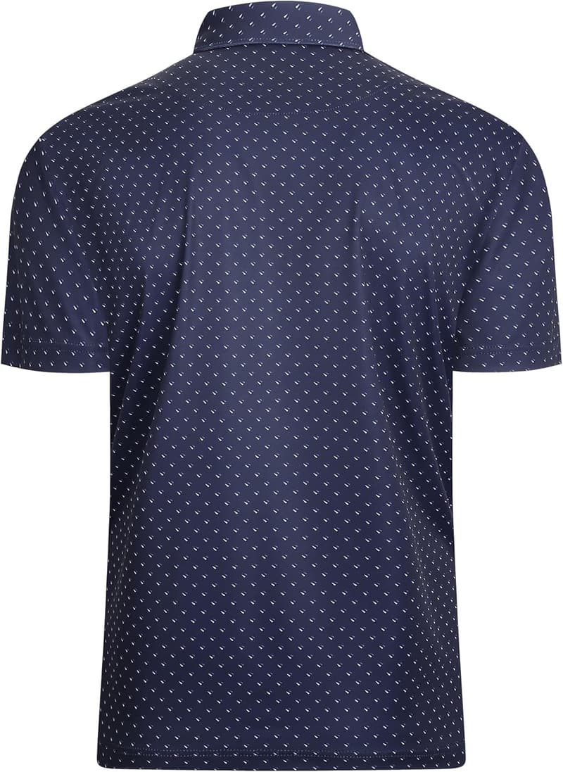 Men's Moisture-Wicking Golf Shirt with Classic Print